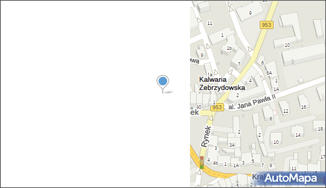 Kalwaria Zebrzydowska, Jagiellońska, 2, mapa Kalwaria Zebrzydowska