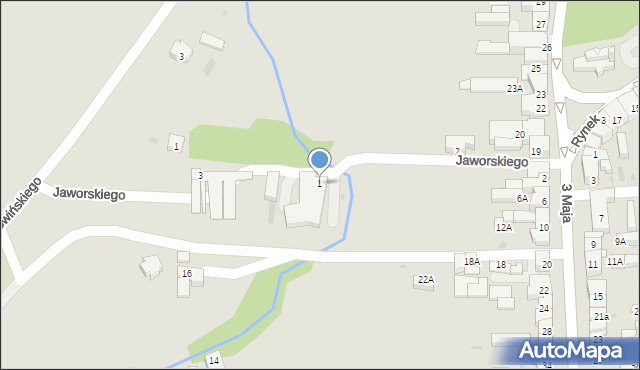 Kalwaria Zebrzydowska, Jaworskiego Mariana, kard., 1, mapa Kalwaria Zebrzydowska
