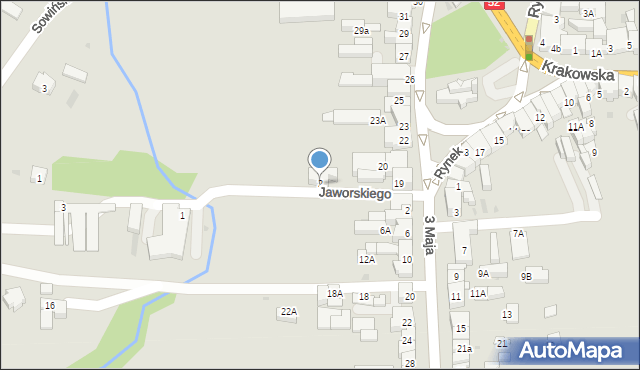 Kalwaria Zebrzydowska, Jaworskiego Mariana, kard., 2, mapa Kalwaria Zebrzydowska