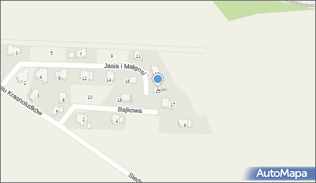 Kamieniec Wrocławski, Jasia i Małgosi, 15, mapa Kamieniec Wrocławski