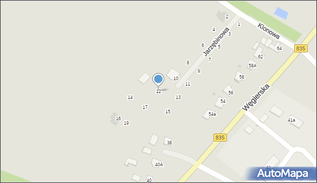 Kańczuga, Jarzębinowa, 12, mapa Kańczuga