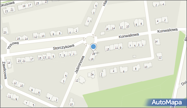 Kanie, Jaśminowa, 18, mapa Kanie