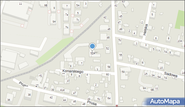 Katowice, Jankego Zygmunta Waltera, gen., 52A, mapa Katowic