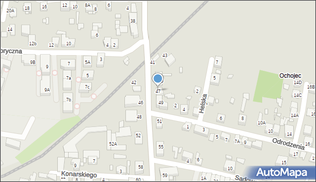 Katowice, Jankego Zygmunta Waltera, gen., 47, mapa Katowic