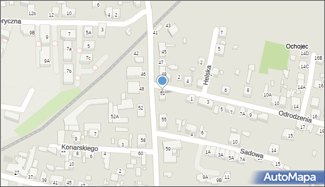 Katowice, Jankego Zygmunta Waltera, gen., 51, mapa Katowic