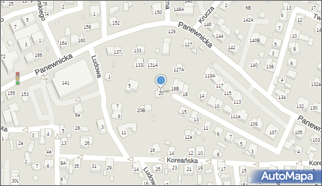 Katowice, Japońska, 20, mapa Katowic