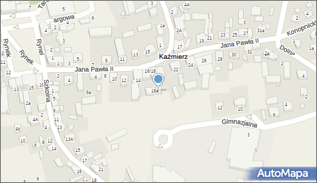 Kaźmierz, Jana Pawła II, 18b, mapa Kaźmierz