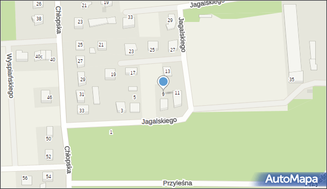 Kębłowo, Jagalskiego Alojzego, dr., 9, mapa Kębłowo