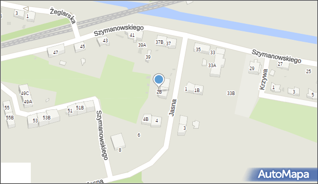 Kędzierzyn-Koźle, Jasna, 2B, mapa Kędzierzyna-Koźle