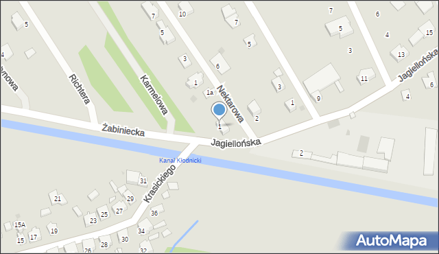 Kędzierzyn-Koźle, Jagiellońska, 1, mapa Kędzierzyna-Koźle
