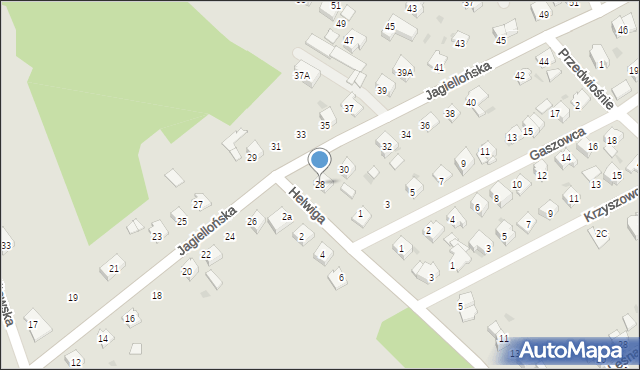 Kędzierzyn-Koźle, Jagiellońska, 28, mapa Kędzierzyna-Koźle