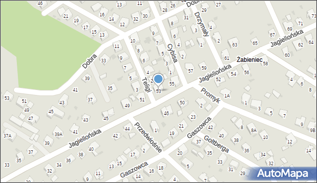 Kędzierzyn-Koźle, Jagiellońska, 53, mapa Kędzierzyna-Koźle