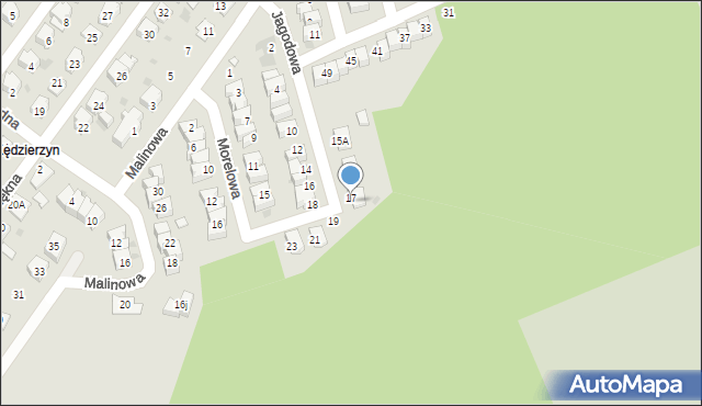 Kędzierzyn-Koźle, Jagodowa, 17, mapa Kędzierzyna-Koźle