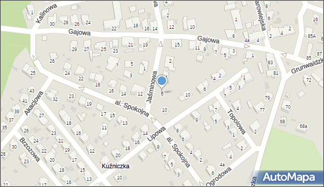 Kędzierzyn-Koźle, Jaśminowa, 6, mapa Kędzierzyna-Koźle