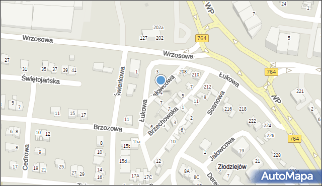 Kielce, Jałowcowa, 4, mapa Kielc