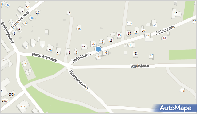 Kielce, Jaśminowa, 4, mapa Kielc