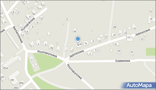 Kielce, Jaśminowa, 7a, mapa Kielc