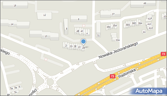 Kielce, Jaworskiego Mieczysława, ks. bp., 2A, mapa Kielc