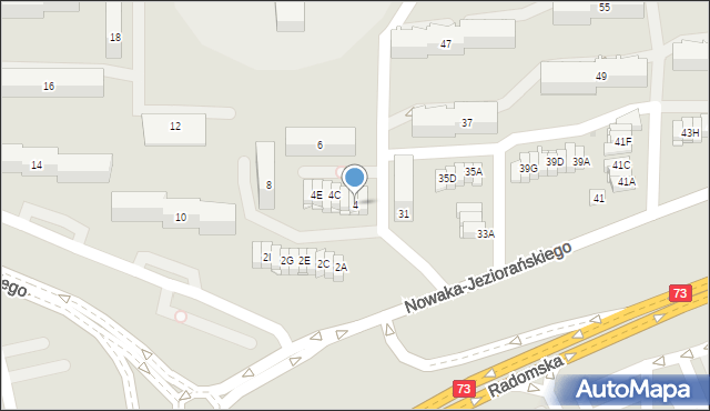 Kielce, Jaworskiego Mieczysława, ks. bp., 4, mapa Kielc