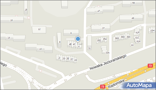 Kielce, Jaworskiego Mieczysława, ks. bp., 4A, mapa Kielc