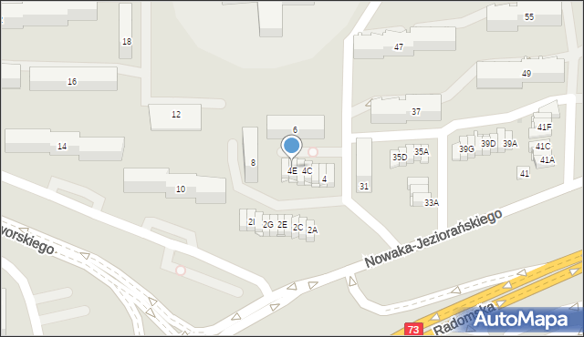 Kielce, Jaworskiego Mieczysława, ks. bp., 4E, mapa Kielc