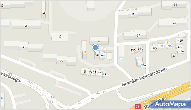 Kielce, Jaworskiego Mieczysława, ks. bp., 4F, mapa Kielc