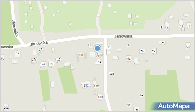 Kielce, Janowska, 13, mapa Kielc