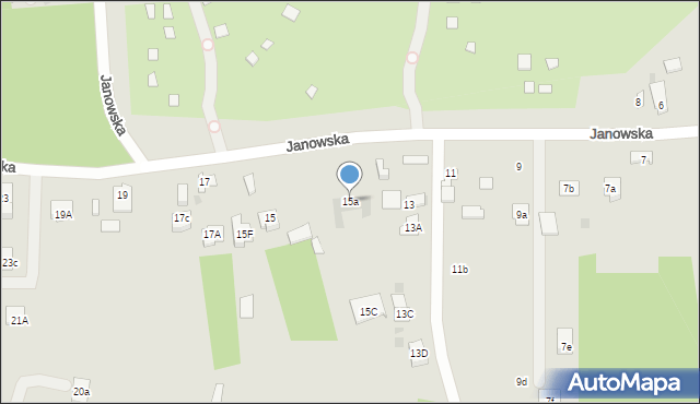 Kielce, Janowska, 15a, mapa Kielc