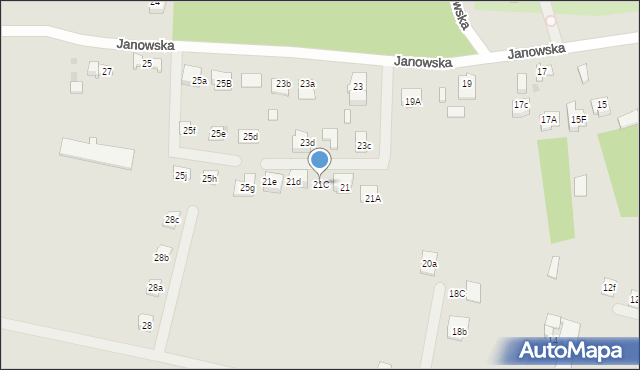 Kielce, Janowska, 21C, mapa Kielc