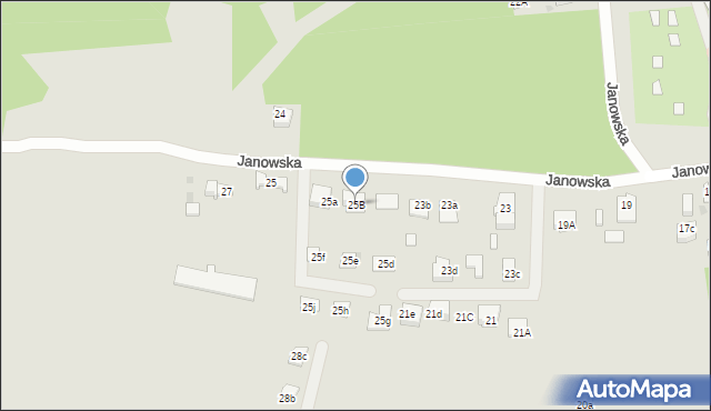 Kielce, Janowska, 25B, mapa Kielc