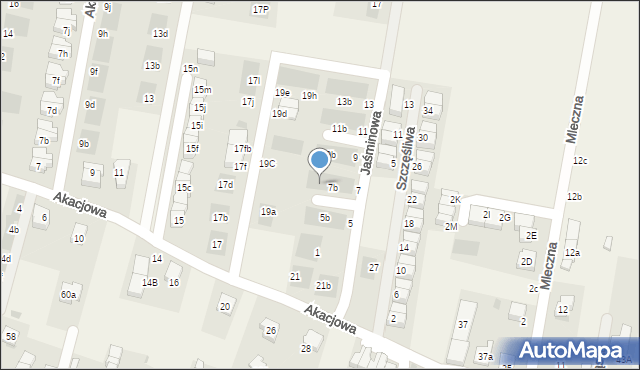 Kiełczów, Jaśminowa, 7c, mapa Kiełczów