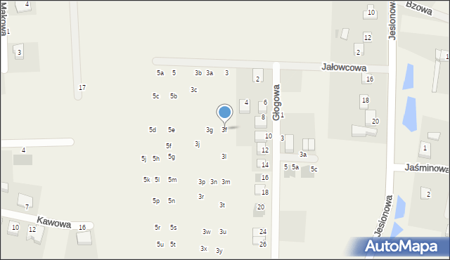 Kiełczówek, Jałowcowa, 3f, mapa Kiełczówek