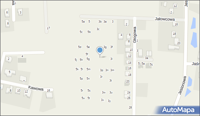 Kiełczówek, Jałowcowa, 3k, mapa Kiełczówek