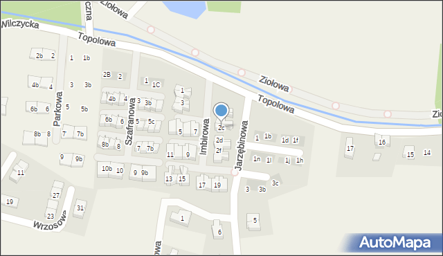 Kiełczówek, Jarzębinowa, 2c, mapa Kiełczówek