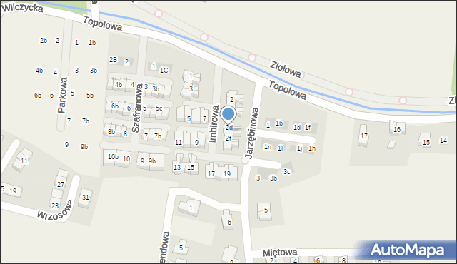 Kiełczówek, Jarzębinowa, 2e, mapa Kiełczówek