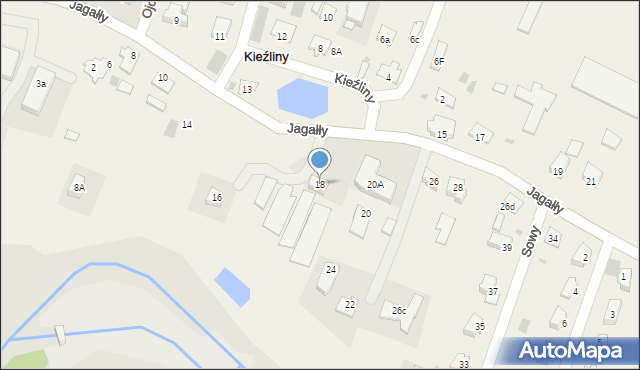 Kieźliny, Jagałły Jakuba, ks., 18, mapa Kieźliny