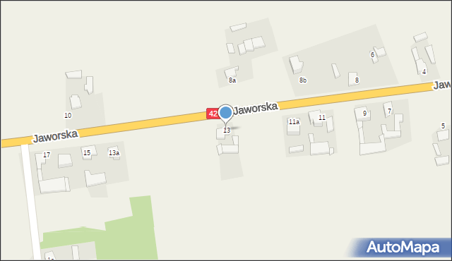 Kleśniska, Jaworska, 13, mapa Kleśniska