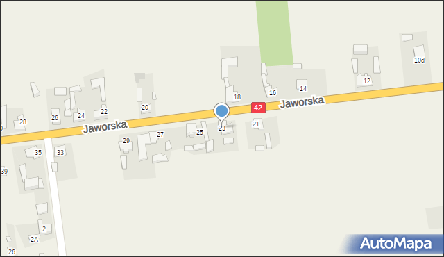 Kleśniska, Jaworska, 23, mapa Kleśniska