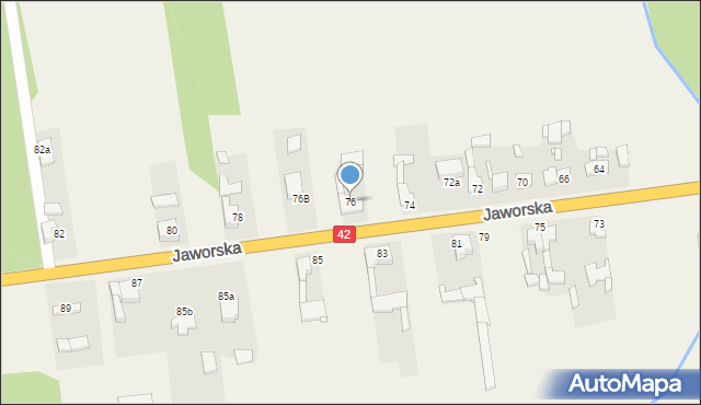 Kleśniska, Jaworska, 76, mapa Kleśniska