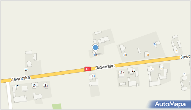 Kleśniska, Jaworska, 8a, mapa Kleśniska