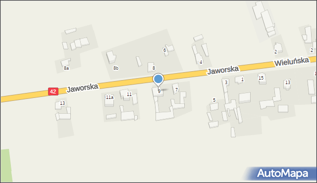 Kleśniska, Jaworska, 9, mapa Kleśniska