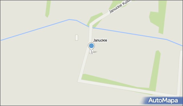 Kleszczele, Januckie Kolonia, 1, mapa Kleszczele