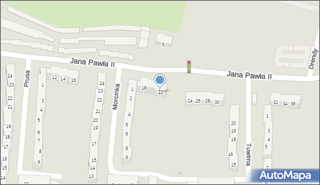 Kluczbork, Jana Pawła II, 22, mapa Kluczbork