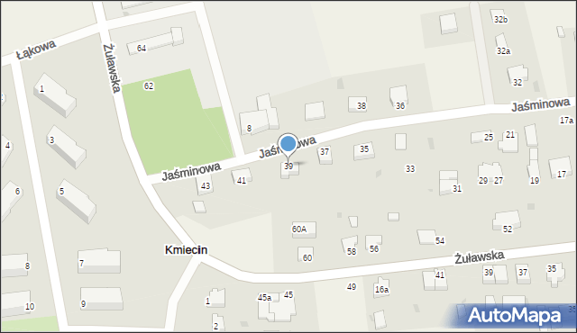 Kmiecin, Jaśminowa, 39, mapa Kmiecin