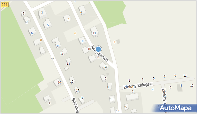 Kobysewo, Jarzębinowa, 12, mapa Kobysewo