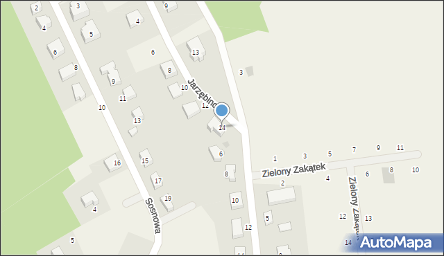 Kobysewo, Jarzębinowa, 14, mapa Kobysewo