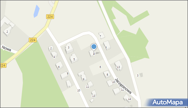 Kobysewo, Jarzębinowa, 4, mapa Kobysewo