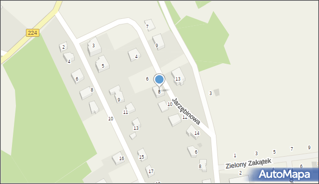 Kobysewo, Jarzębinowa, 8, mapa Kobysewo