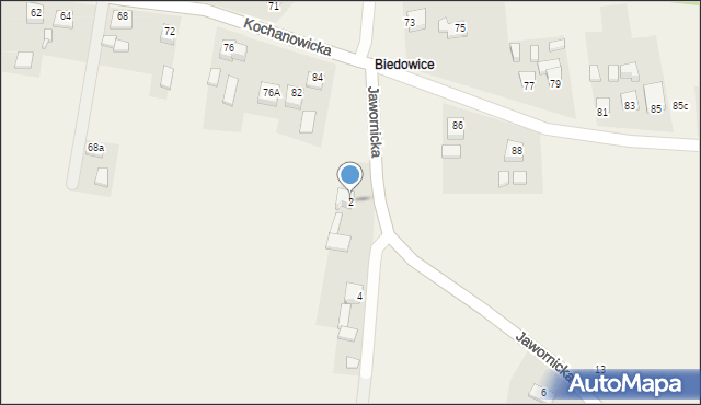 Kochcice, Jawornicka, 2, mapa Kochcice