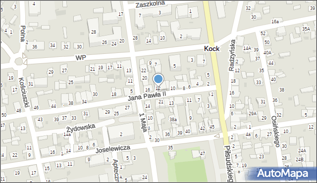 Kock, Jana Pawła II, 16, mapa Kock